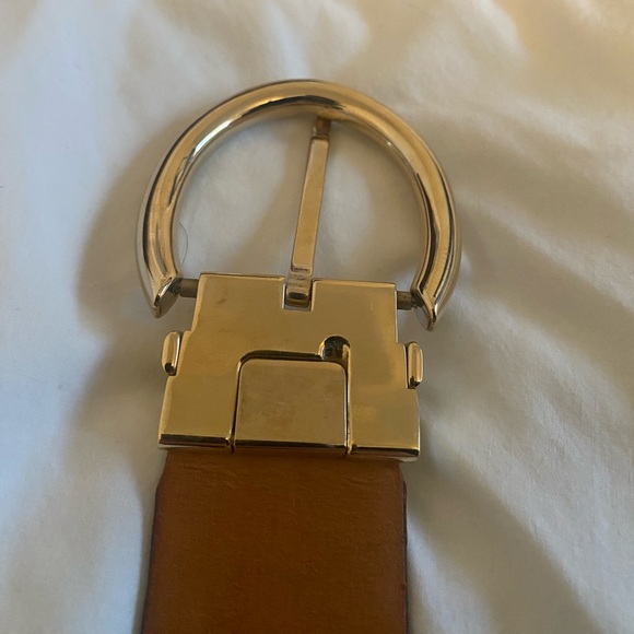 Montblanc Ostrich Pattern Gold Tone Buckle Belt - Picture 5 of 9